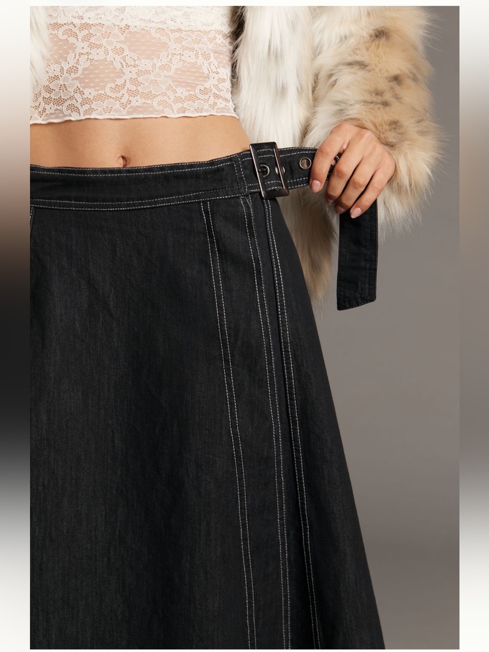 Anthropologie denim skirt - Picture 2 of 7